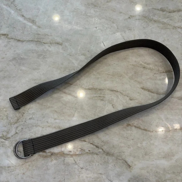 MEN'S SALE Olive Gray Canvas D-Ring Belt 40" Military Style Web Belt Casual - Picture 2 of 4